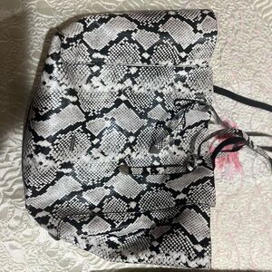 Aldo Black and White Snake Print Tote